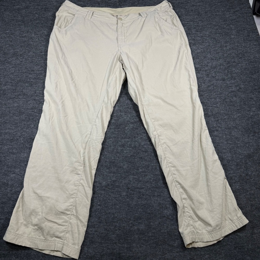 Duluth‎ Trading Co Women's Cargo Pants Beige Nylon Spandex Size 16x31 Outdoor
